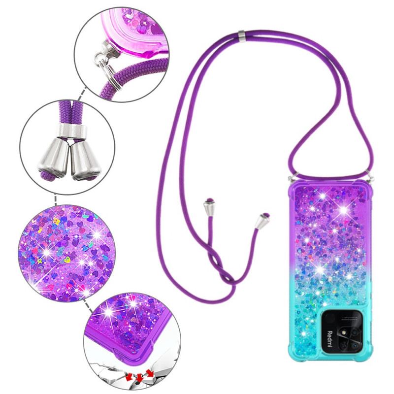 Maskica Xiaomi Redmi 10C Glitter Silikonski Kabel