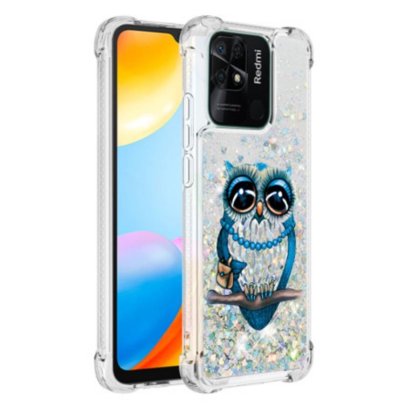 Maskica Xiaomi Redmi 10C Šljokice Miss Owl