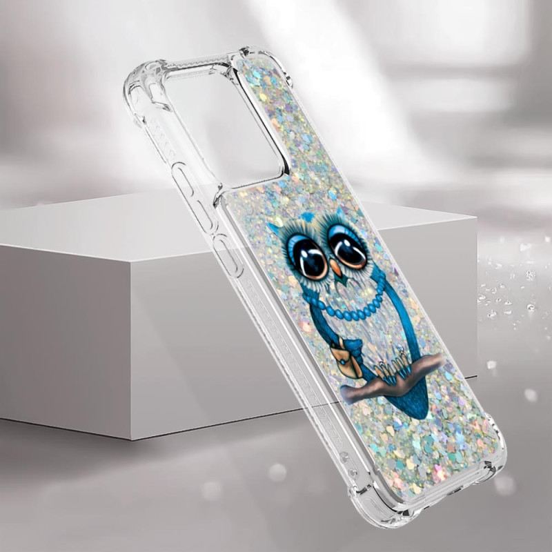 Maskica Xiaomi Redmi 10C Šljokice Miss Owl