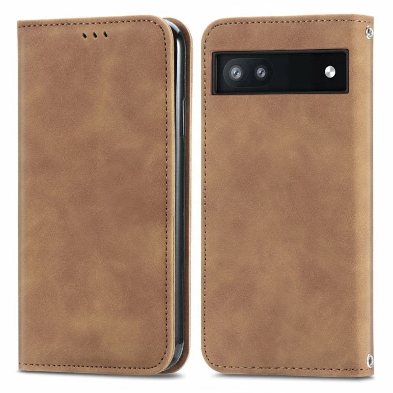 Flip Futrola Google Pixel 6A Kožna Futrola Vintage Serija