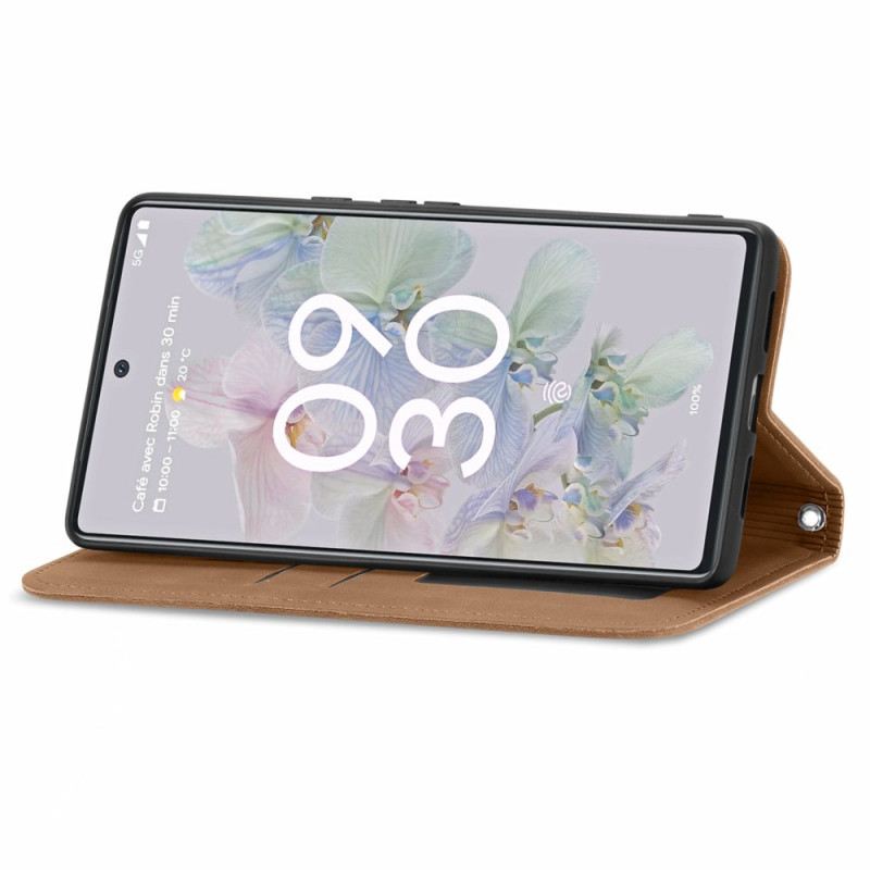 Flip Futrola Google Pixel 6A Kožna Futrola Vintage Serija