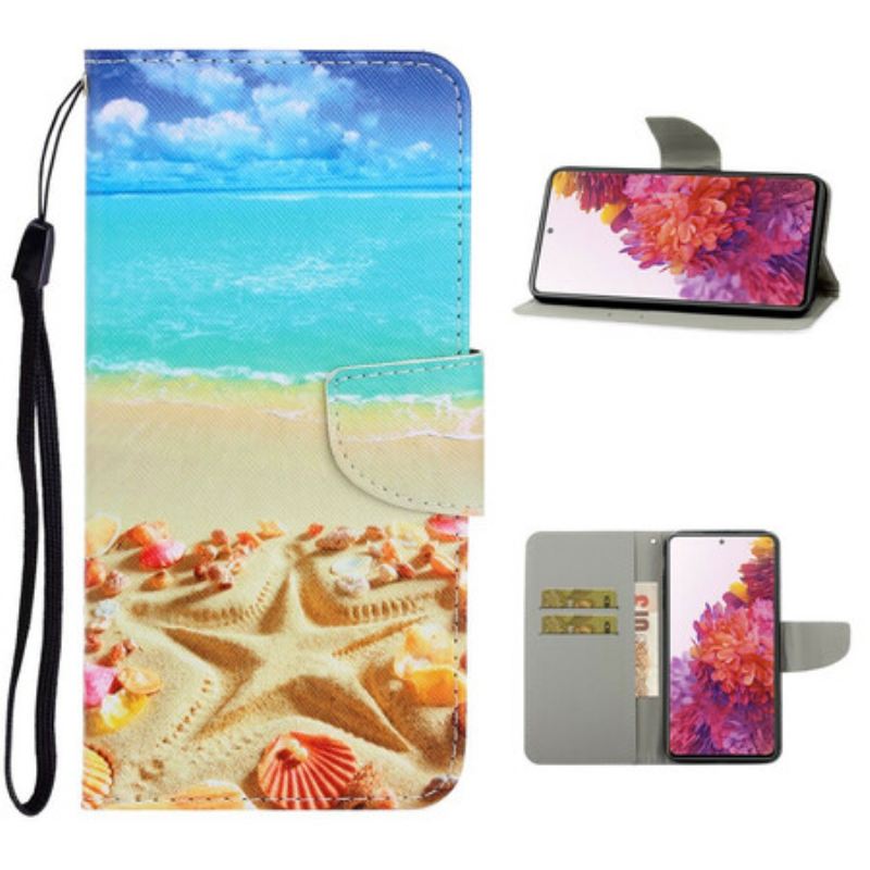 Kožna Futrola Samsung Galaxy S20 FE Lanyard Beach