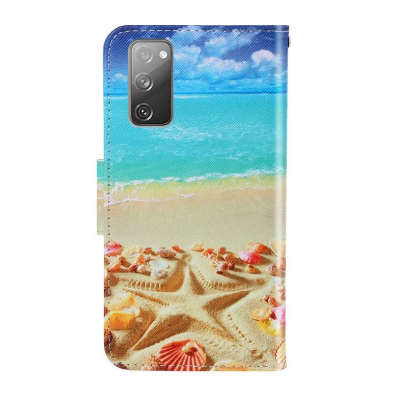 Kožna Futrola Samsung Galaxy S20 FE Lanyard Beach
