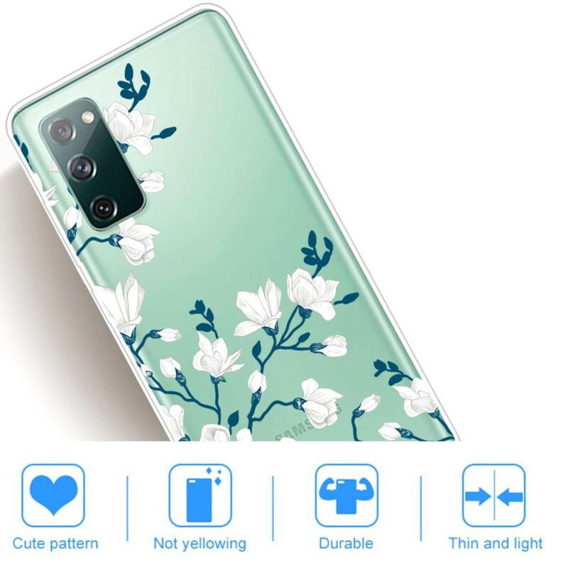 Maskica Samsung Galaxy S20 FE Bijelo Cvijeće
