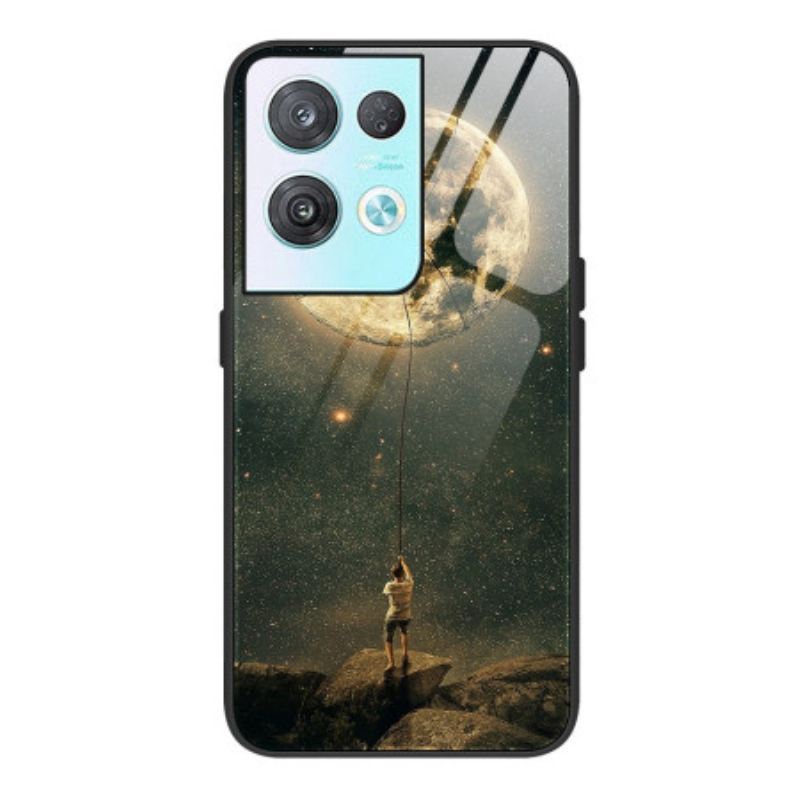 Maskica Oppo Reno 8 Pro Moon Man Kaljeno Staklo