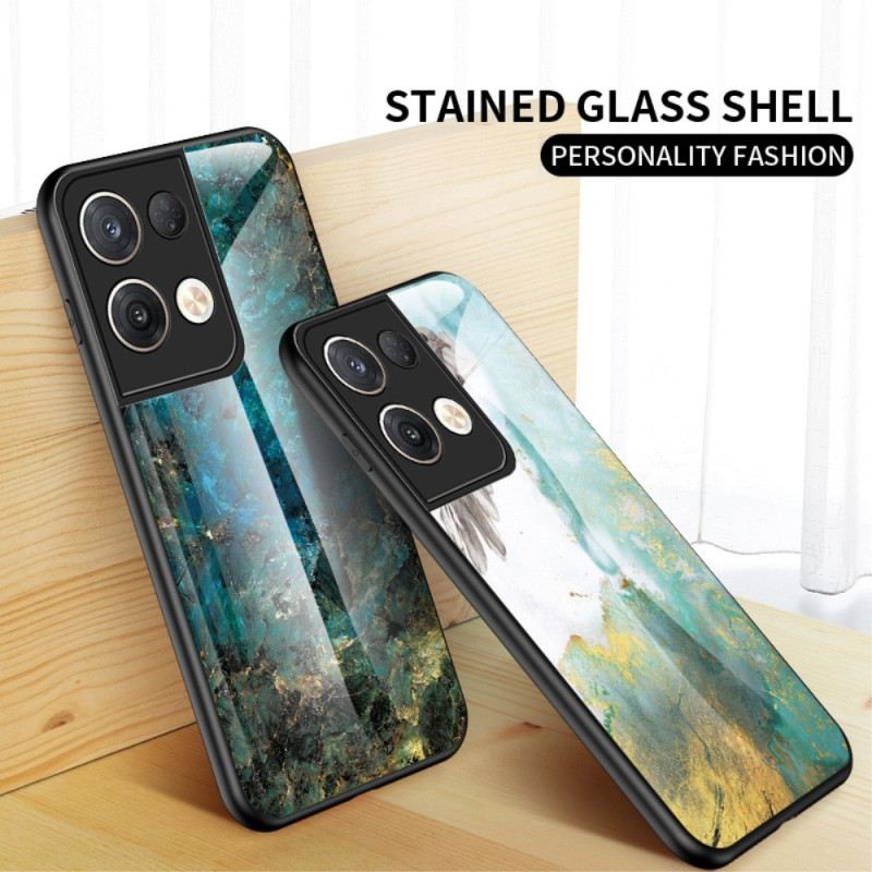 Maskica Oppo Reno 8 Pro Mramorno Kaljeno Staklo