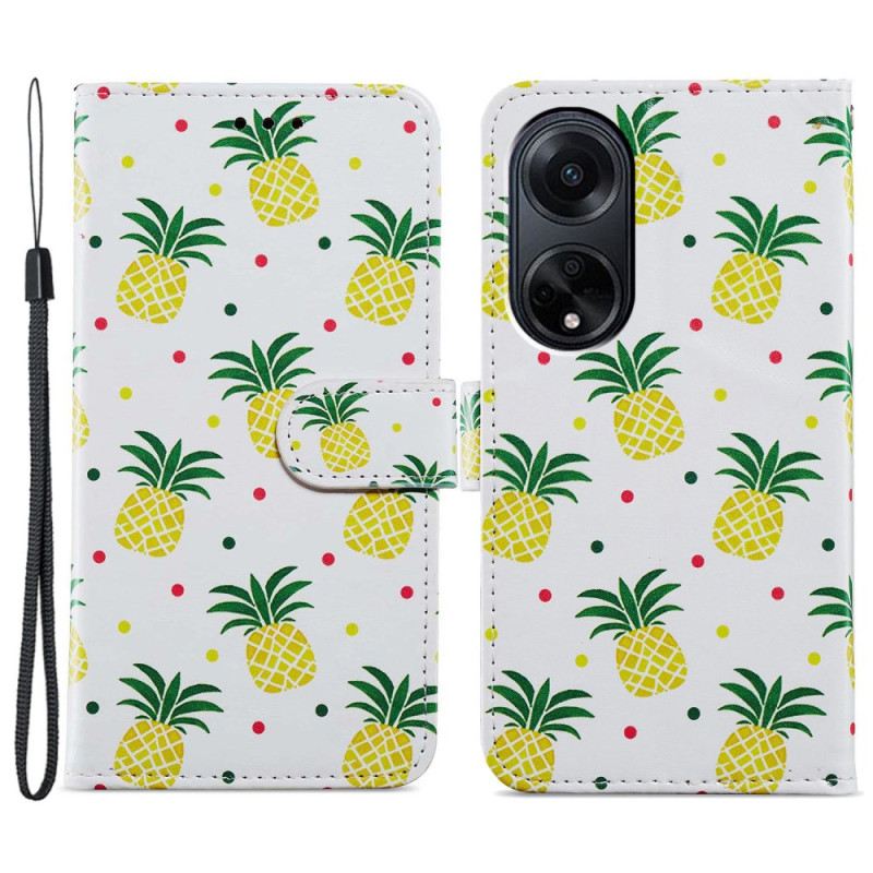 Kožna Futrola Oppo A98 5g Ananas S Remenom