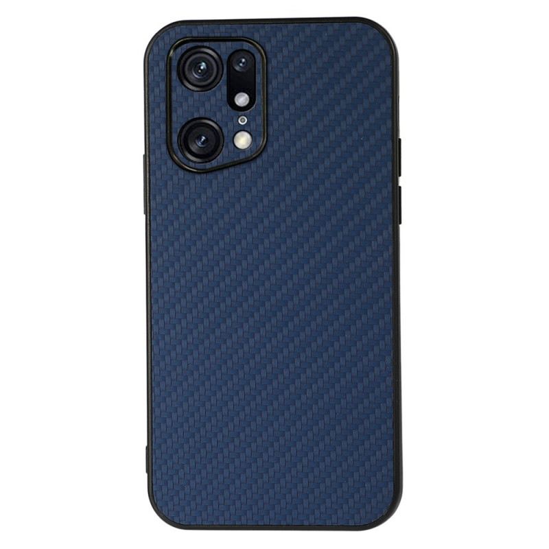 Maskica Oppo Find X5 Pro Tekstura Karbonskih Vlakana S Efektom Kože