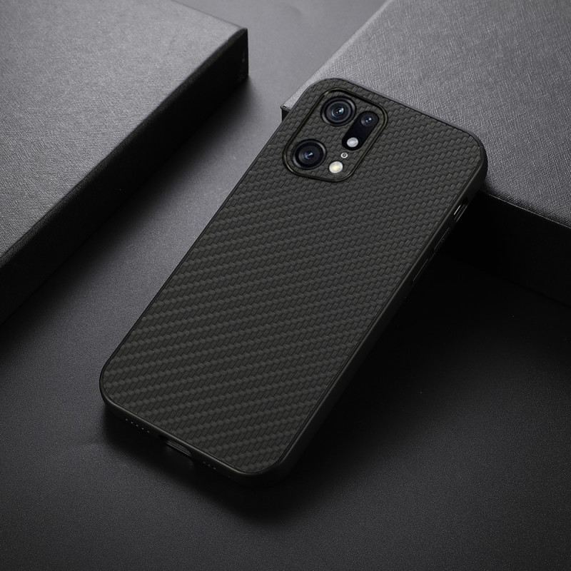 Maskica Oppo Find X5 Pro Tekstura Karbonskih Vlakana S Efektom Kože