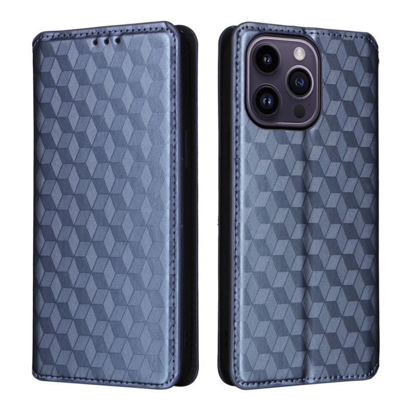 Flip Futrola iPhone 15 Kožna Futrola 3d Kocke
