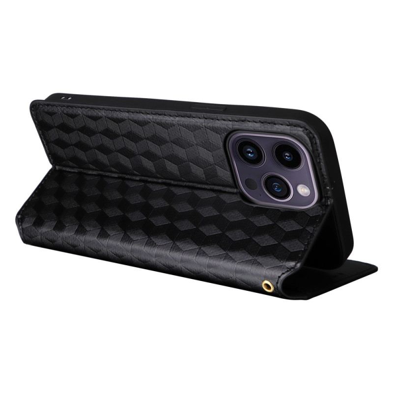 Flip Futrola iPhone 15 Kožna Futrola 3d Kocke