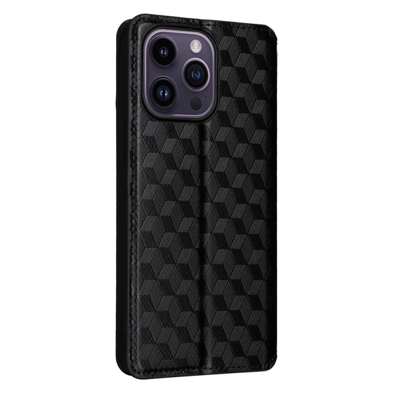 Flip Futrola iPhone 15 Kožna Futrola 3d Kocke