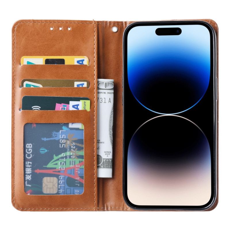 Flip Futrola iPhone 15 Kožna Futrola Set Kartica