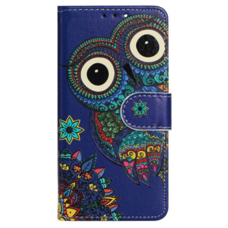Flip Futrola iPhone 15 Plemenska Sova S Remenom