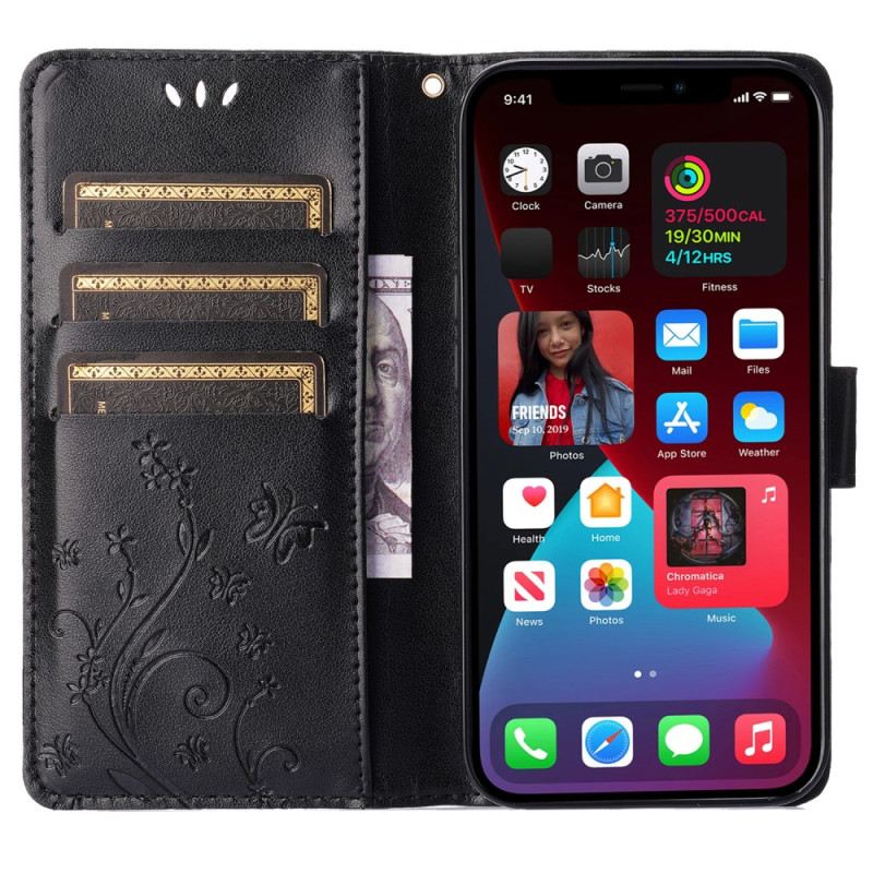 Futrola iPhone 15 Cvijeće S Uzicom