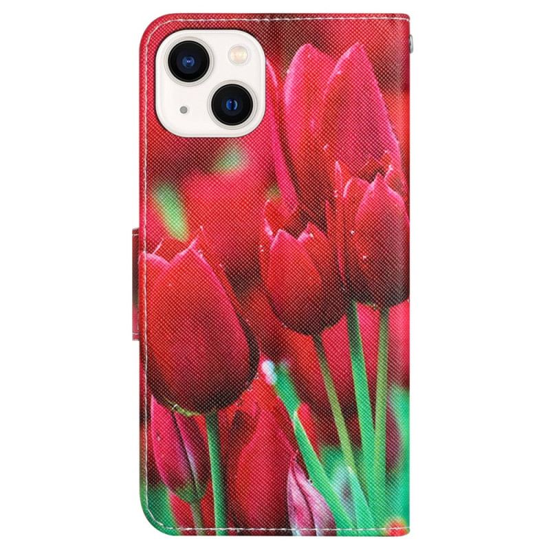 Futrola iPhone 15 Cvjetna Varijacija S Remenom