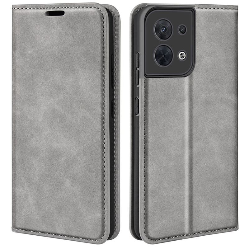 Flip Futrola Oppo Reno 8 Kožna Futrola Klasičan Dizajn