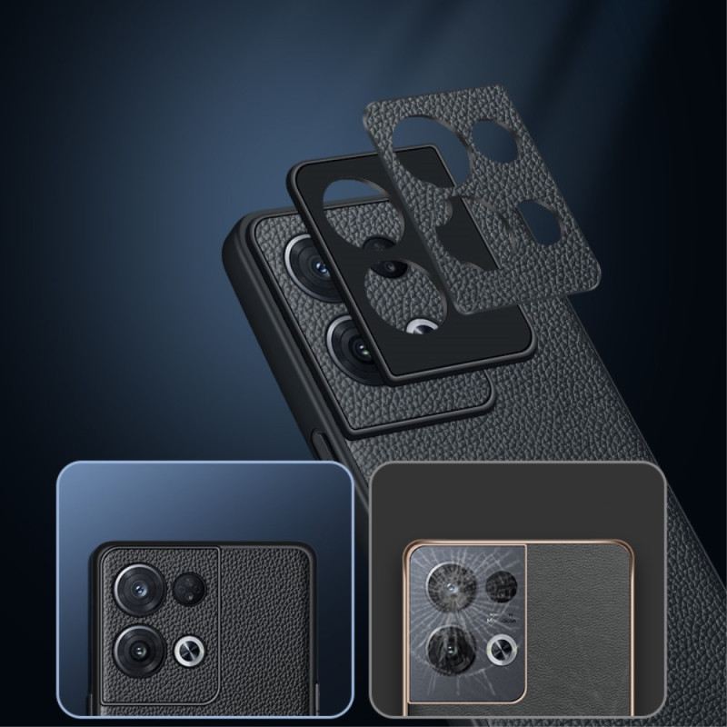 Maskica Oppo Reno 8 Prava Litchi Koža