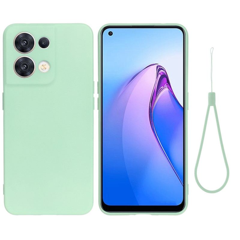 Maskica Oppo Reno 8 Tekući Silikon S Remenčićima
