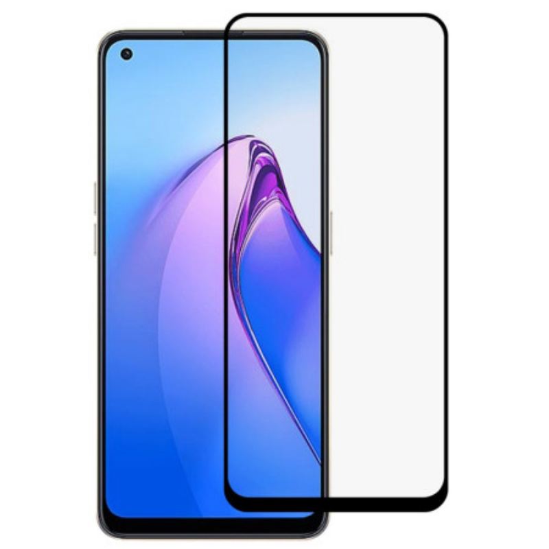 Oppo Reno 8 Kaljeno Staklo. Zaštitno Staklo. Crni Rubovi