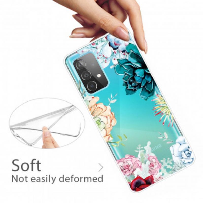 Maskica Samsung Galaxy A32 Bešavno Cvijeće U Akvarelu
