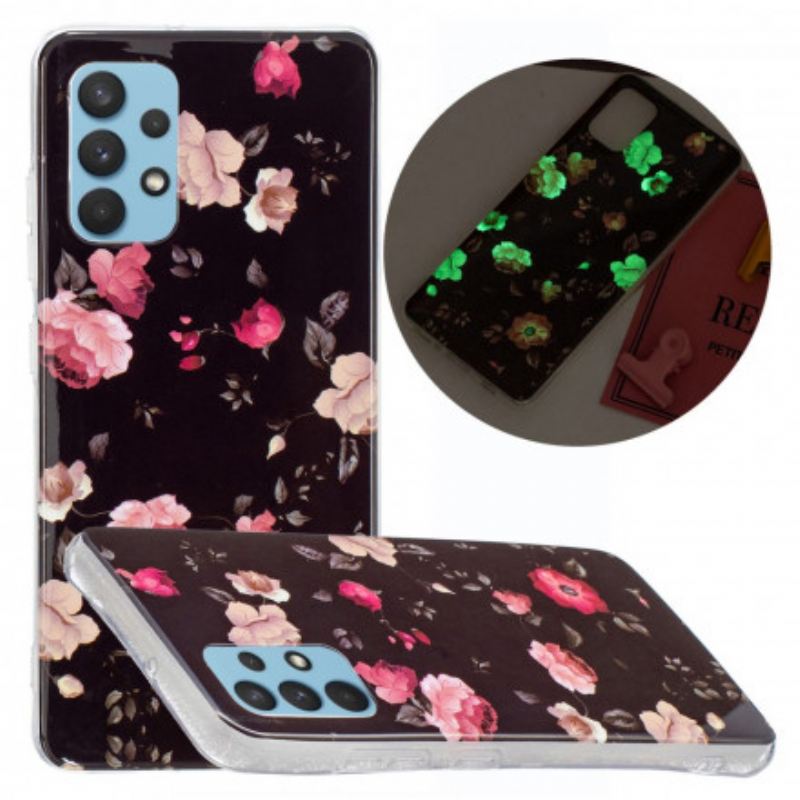Maskica Samsung Galaxy A32 Fluorescentna Cvjetna Serija
