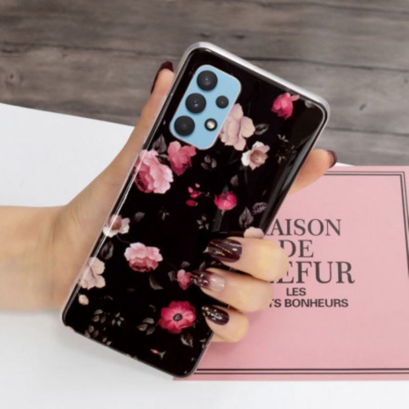 Maskica Samsung Galaxy A32 Fluorescentna Cvjetna Serija