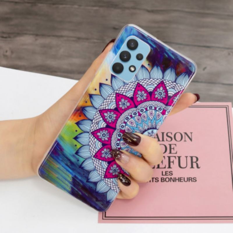 Maskica Samsung Galaxy A32 Fluorescentna Šarena Mandala