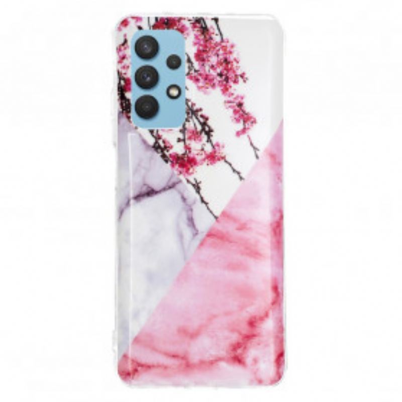 Maskica Samsung Galaxy A32 Mramorirani Cvijet Šljive