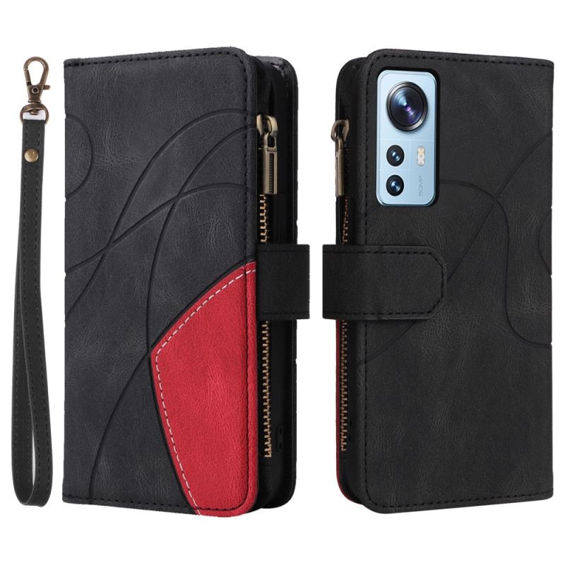 Flip Futrola Xiaomi 12 Lite Dvobojna Torbica S Novčićima