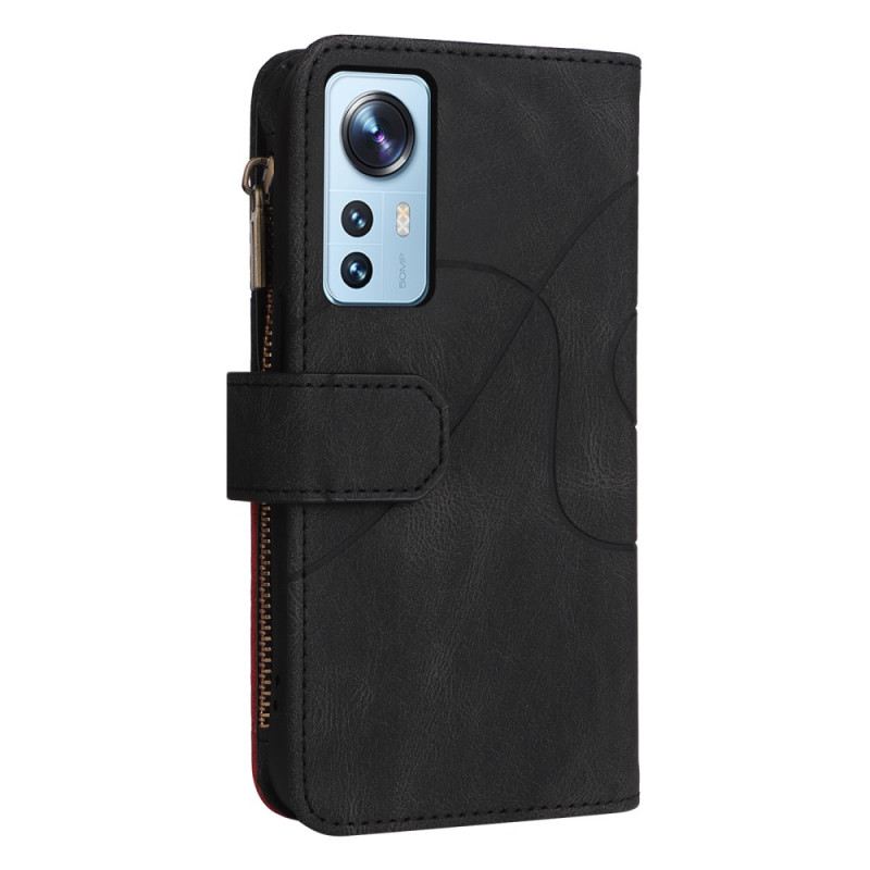 Flip Futrola Xiaomi 12 Lite Dvobojna Torbica S Novčićima