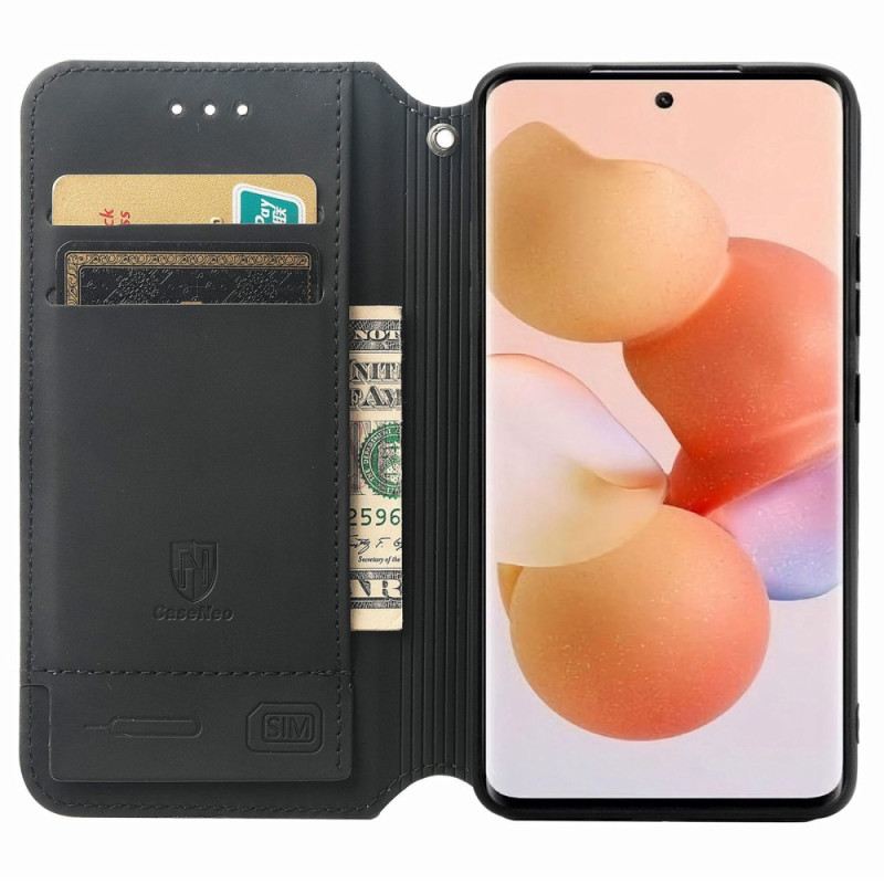 Flip Futrola Xiaomi 12 Lite Kožna Futrola Caseneo Rfid Dizajn
