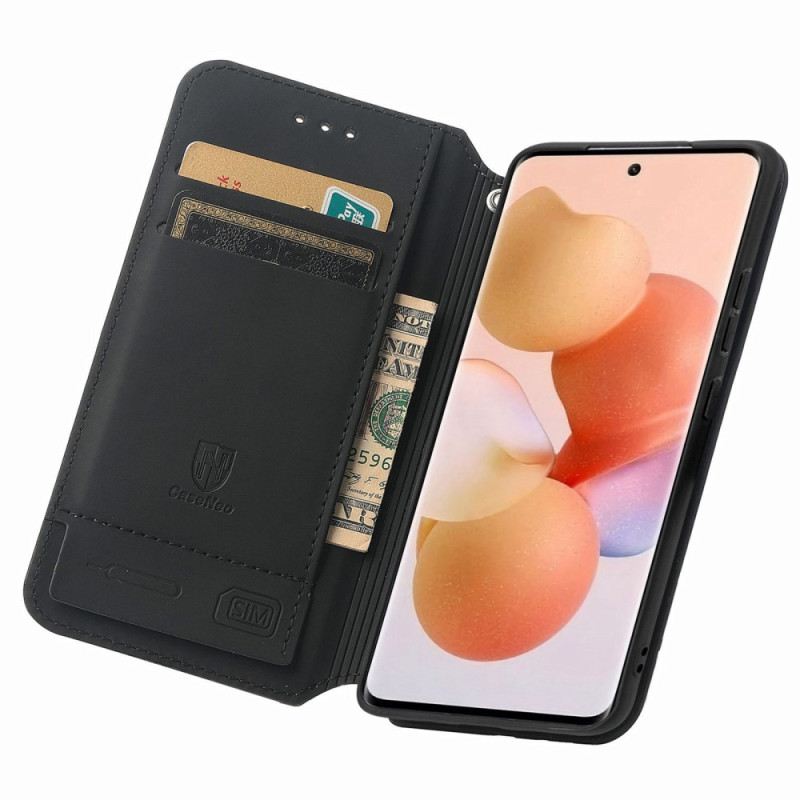Flip Futrola Xiaomi 12 Lite Kožna Futrola Caseneo Rfid Dizajn
