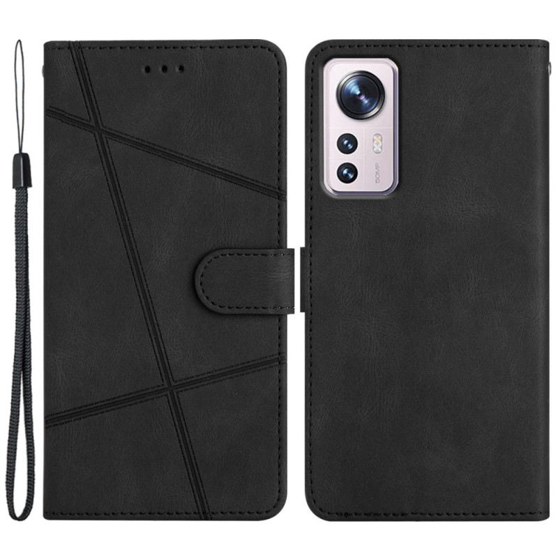 Futrola Xiaomi 12 Lite Linije Remena S Efektom Kože