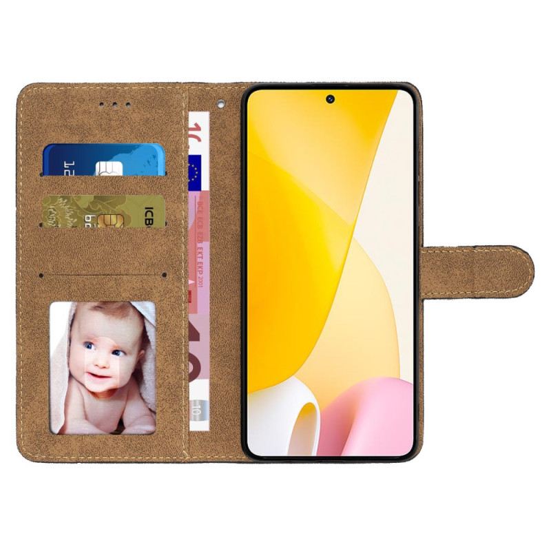Futrola Xiaomi 12 Lite Linije Remena S Efektom Kože