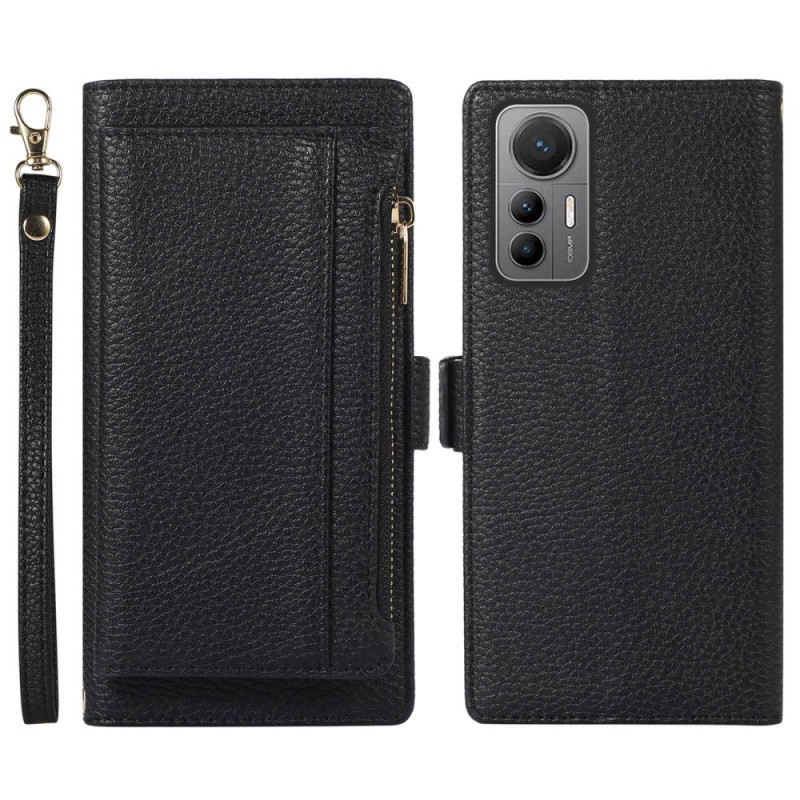 Kožna Futrola Xiaomi 12 Lite Novčanik Odvojivi Novčanik I Uzica