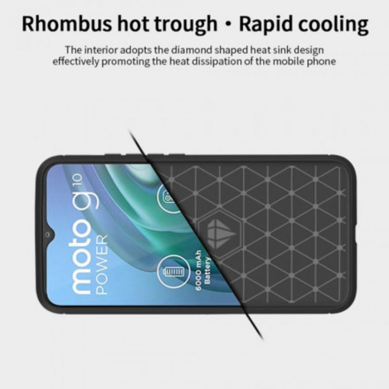Maskica Moto G30 / G10 Mofi Brušena Karbonska Vlakna