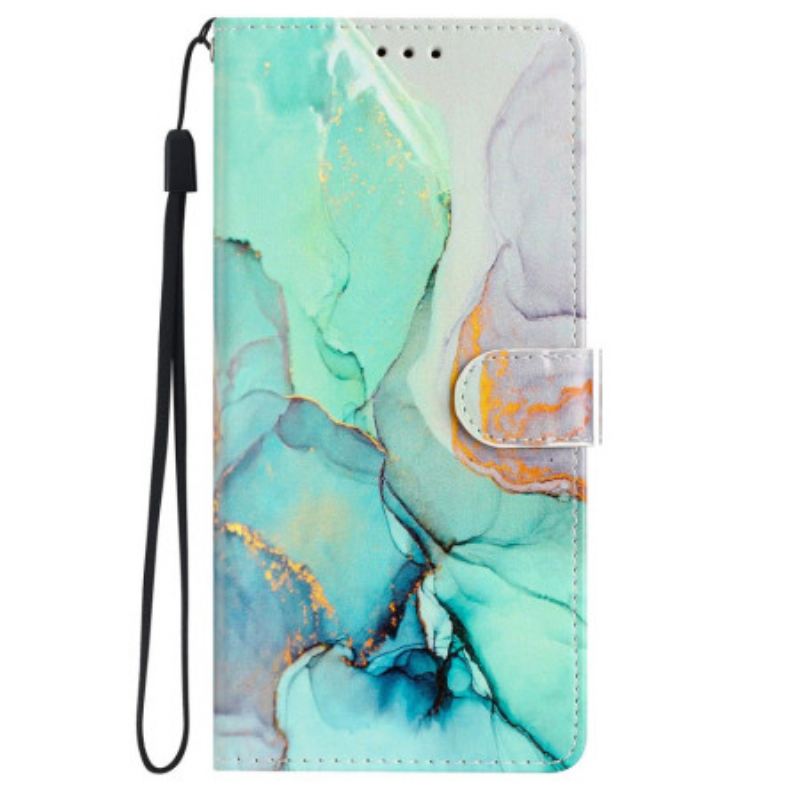 Kožna Futrola iPhone 16 Zeleni Mramor