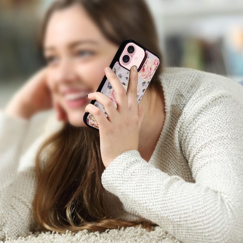Maskica iPhone 16 Cvjetni Držač Rfid Kartice