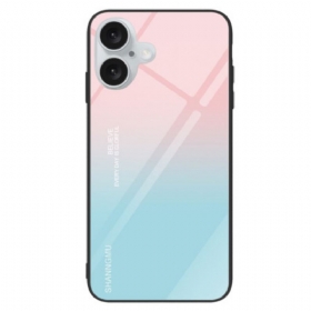 Maskica iPhone 16 Maskice Za Mobitele Gradijent Kaljeno Staklo Ružičasto Plava