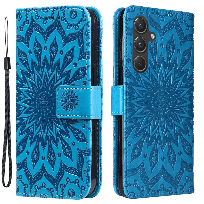 Kožna Futrola Za Samsung Galaxy A55 5g Čudesna Mandala S Remenom