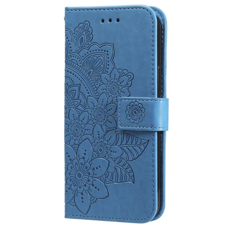 Kožna Futrola Za Samsung Galaxy A55 5g Cvjetna Mandala S Remenom