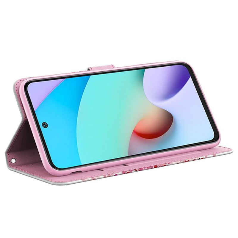 Kožna Futrola Xiaomi Redmi Note 13 5g Crveno Stablo S Remenom