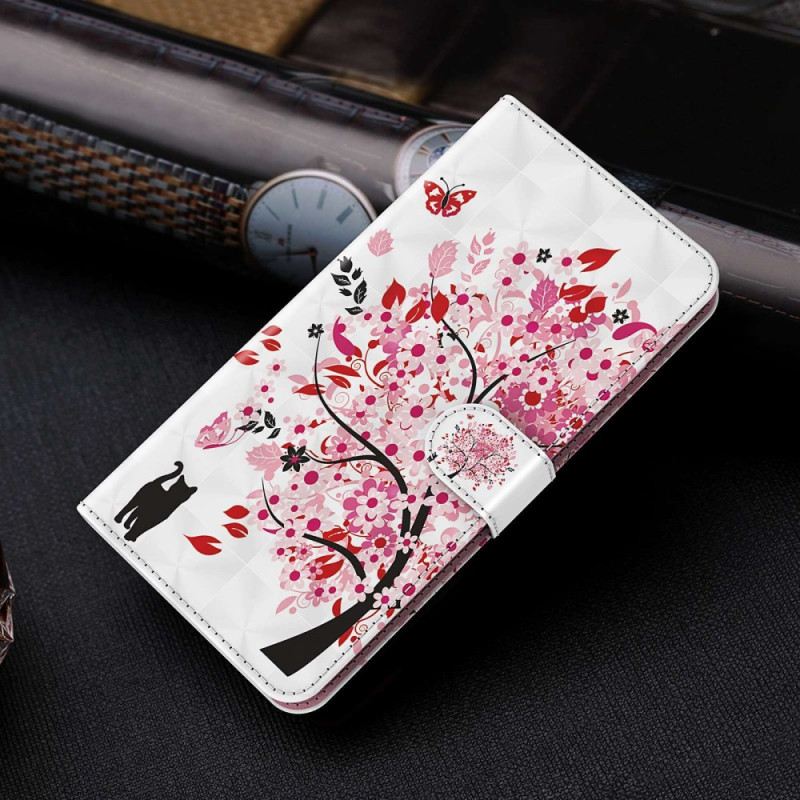 Kožna Futrola Xiaomi Redmi Note 13 5g Crveno Stablo S Remenom