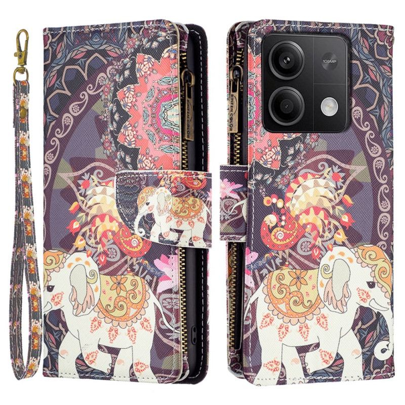 Kožna Futrola Xiaomi Redmi Note 13 5g Novčanik Indijskog Slona S Remenom
