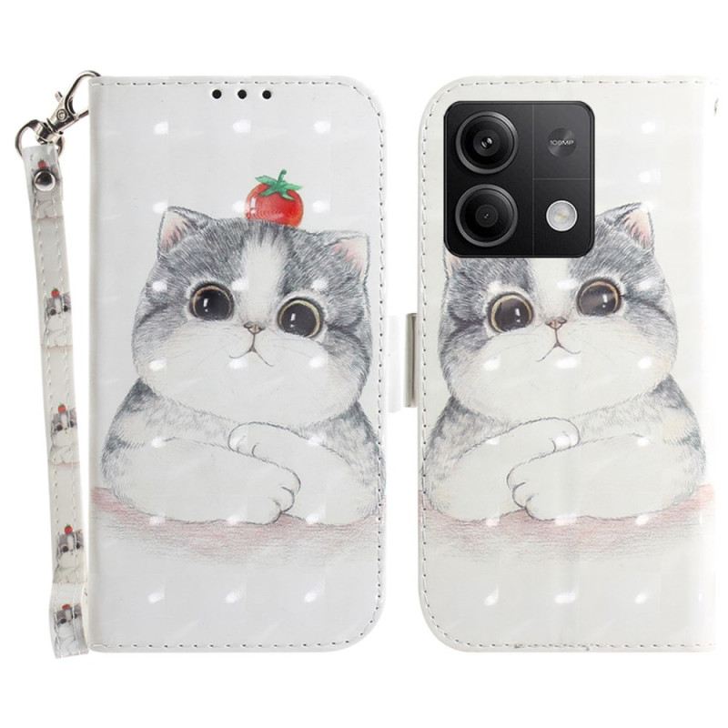 Kožna Futrola Xiaomi Redmi Note 13 5g Slatka Mačka S Remenom