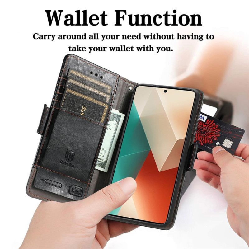 Kožna Futrola Za Xiaomi Redmi Note 13 5g Vintage S Caseneo Rfid Blokiranjem