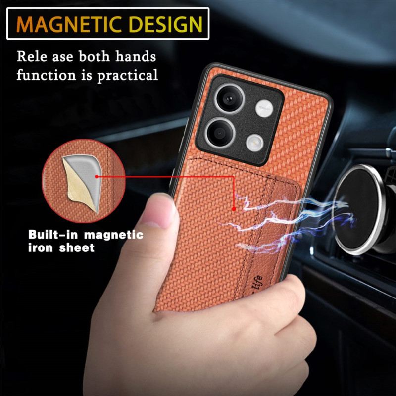 Maskica Za Xiaomi Redmi Note 13 5g Držač Kartice S Teksturom Karbonskih Vlakana