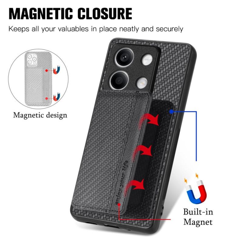 Maskica Za Xiaomi Redmi Note 13 5g Držač Kartice S Teksturom Karbonskih Vlakana