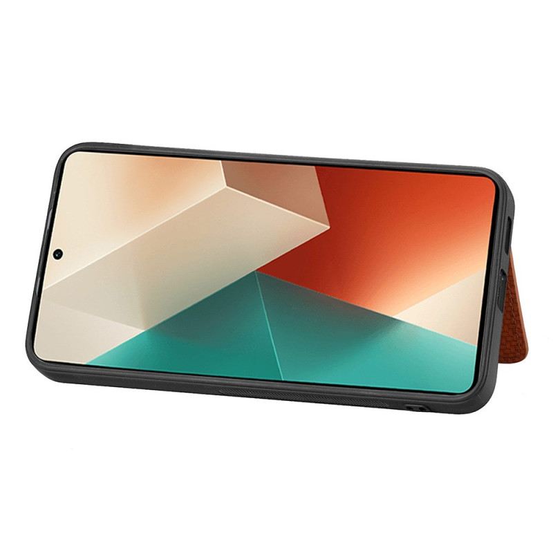 Maskica Za Xiaomi Redmi Note 13 5g Držač Kartice S Teksturom Karbonskih Vlakana